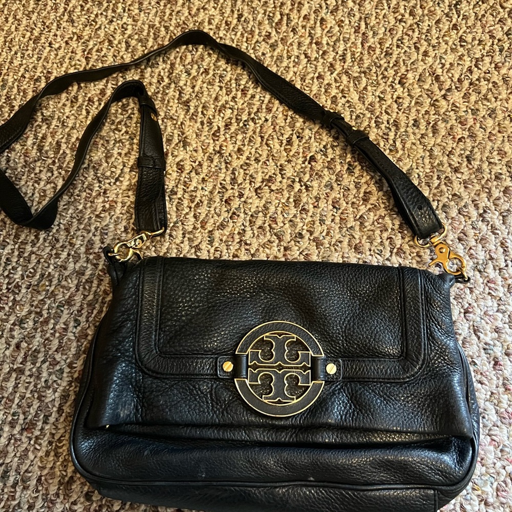 Black Leather Crossbody Bag